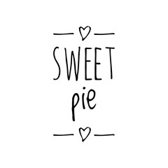 ''Sweet pie'' Label Design Illustration