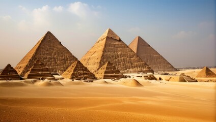 Fototapeta premium Scenic view of Pyramids 