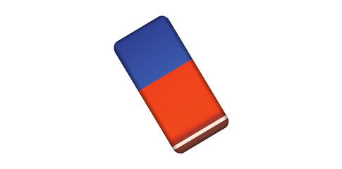 Isometric Icon Design Of Eraser in Trendy Style, Rubber Eraser Vector Illustration.