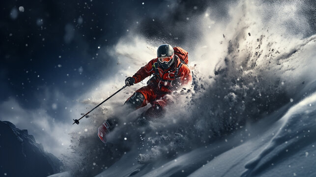 skiing. snowboarding. extreme winter sports