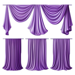 Violet Curtains Set
