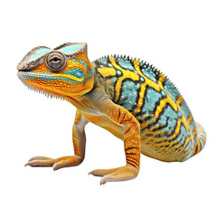 Fototapeta premium Yellow Blue Panther Chameleon