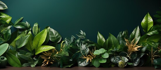 Workplace business and work arrangement featuring foliage