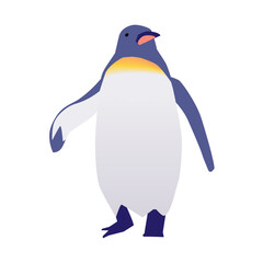 右を向くペンギンのイラスト