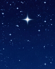 Fototapeta na wymiar a big bright beautiful wishing star