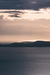 Fototapeta premium Sunset views from Mt. Erie on Fidalgo Island in Washington