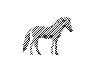 Horse Logo Vector Illustration - Animal Art Line