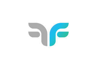 Modern letter F F logo design vector template