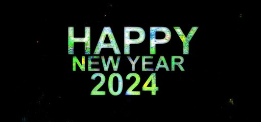 Happy new year 2024 beautiful and colorful design