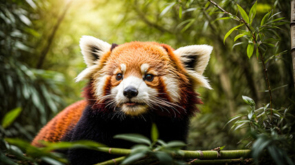 Fototapeta premium red panda bear