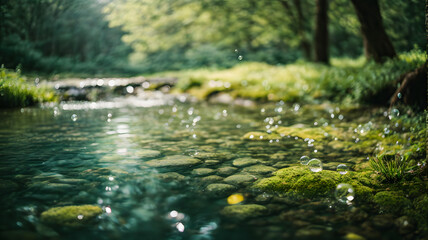 Fototapeta premium water drops on the grass