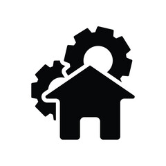 Home improvement icon silhouette design template isolated illustration
