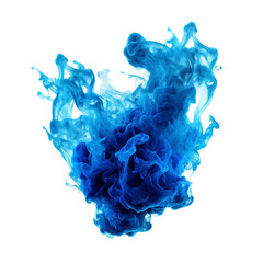 Blue fire isolated on transparent background