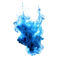 Blue fire isolated on transparent background