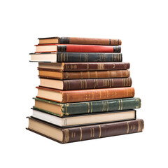 Books stacked isolated on transparent background