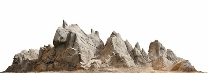 Realistic rock mountains shapes landscape cutout backgrounds 3d rendering, Generative AI 