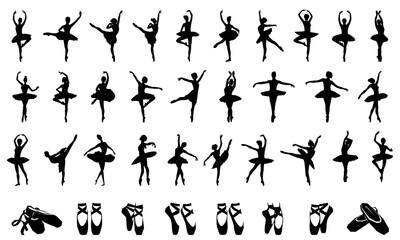 Ballet icon set - obrazy, fototapety, plakaty