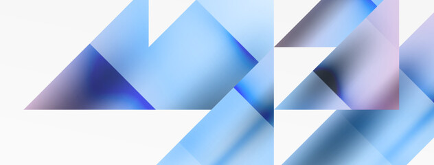 Vivid abstraction unfolds. Triangles in seamless harmony, composing dynamic geometric backdrop. Interplay of angles and hues forms captivating tapestry, evoking modernity and artistic allure