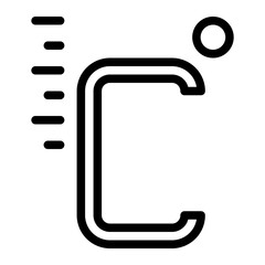 celsius line icon