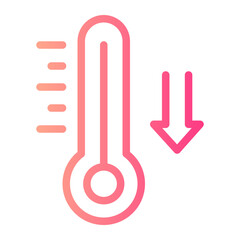 low temperature gradient icon