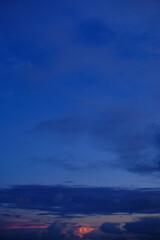 Obraz premium Beautiful dramatic Blue Sky, Blue sky background.