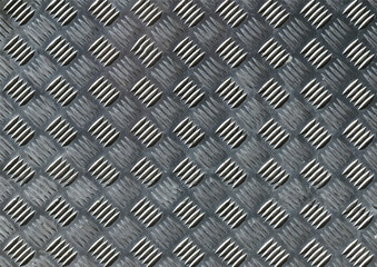 Background of Metal Diamond Plate in Silver Color  vector