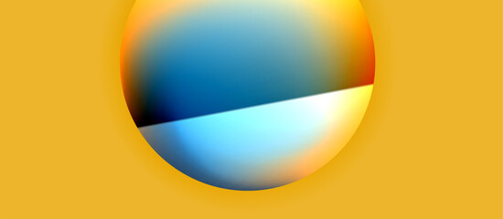 Glossy metal glowing circles geometric background. Minimal abstract composition. Vector illustration For Wallpaper, Banner, Background, Card, Book Illustration, landing page