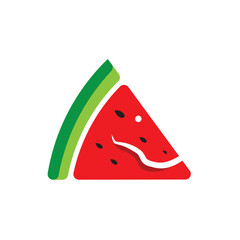horse watermelon logo design.
