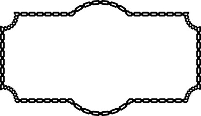 Square shape Chain round frame Chain let design texture decorative vintage frames silhouette black ornamental label frames banners vector retro badges elements symbols ornate ribbon borders isolated