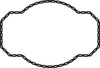 Square shape Chain round frame Chain let design texture decorative vintage frames silhouette black ornamental label frames banners vector retro badges elements symbols ornate ribbon borders isolated