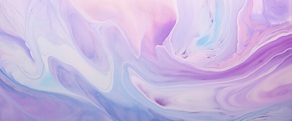 Abstract fluid art background light purple and lilac colors. Liquid marble. Acrylic painting on...