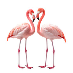 Naklejka premium pink flamingo on transparent png.