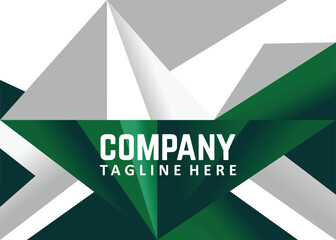 The elegance of the business card is green and white in vintage style