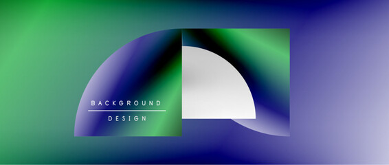 Bright color circle and round element minimal geometric abstract background for posters, covers, banners, brochures, websites