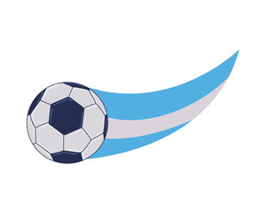 soccer argentina ball and flag