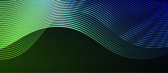 Naklejka premium Dynamic wave geometric design. Vector Illustration For Wallpaper, Banner, Background, Card, Book Illustration, landing page