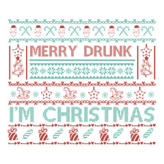 MERRY DRUNK I`M CHRISTMAS svg