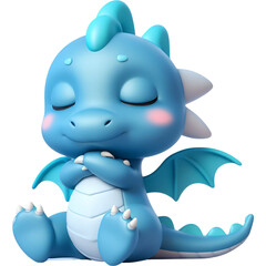 2024, blue dragon,dragon, new year, fortune, new year, sleepy, sleepy blue dragon, 3d