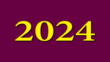 Happy New Year 2024 illustration design. Premium design for poster, banner, greeting, and New Year 2024 celebration.