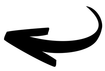 Sweet left arrow for business plan, presentation and education. Sign, Symbol, Hand drawn arrow collection. Element.