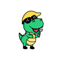 Hello, I'm Athit. green dinosaur