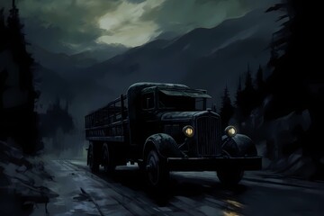 Obraz premium car truck, dump truck, trucking, transportation