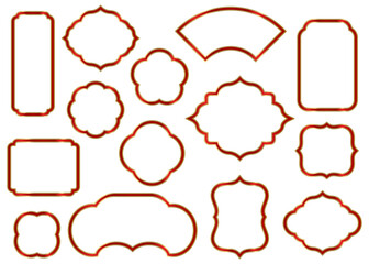 中華風フレームのセット　アジアンフレーム