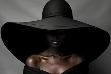 portrait of a black woman in a hat