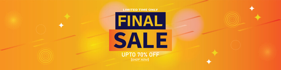 Obraz premium Sale banner template design . Super Sale, end of season special offer banner. vector illustration.