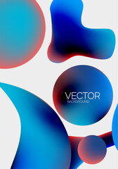 Vector abstract glowing shapes background