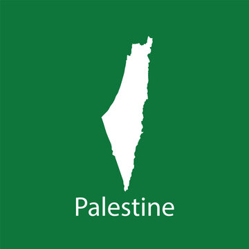 Palestine map icon vector