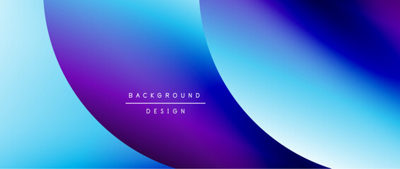 Circles and round shapes with gradients. Minimal abstract background, round geometric shapes, clean and structured design