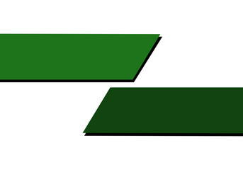 Two Green Quadrilaterals with Shadow Effects. Can be used as Text Frames.