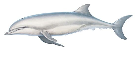 Grampus griseus, known as Risso's Dolphin.